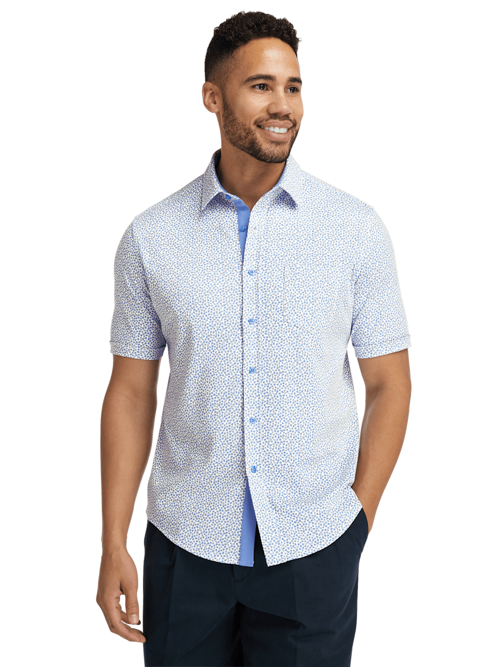Alternate Image of Cotton Button Front Polo-1