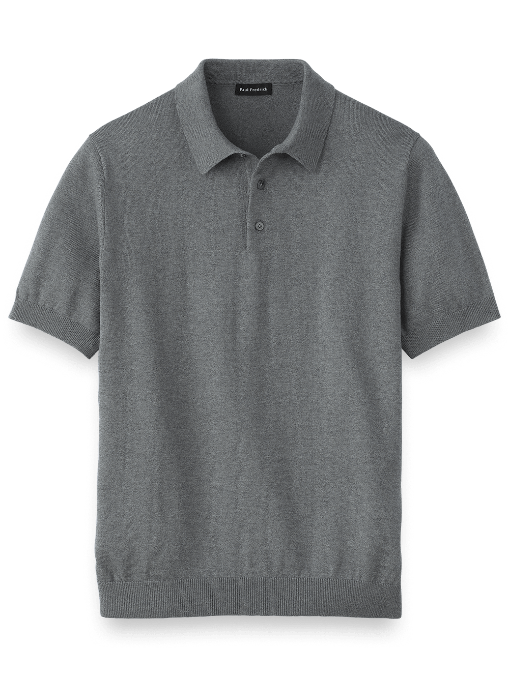 Product Image of Silk Cotton And Cashmere Three Button Polo-1
