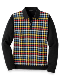Cotton Zip Polo - Multi