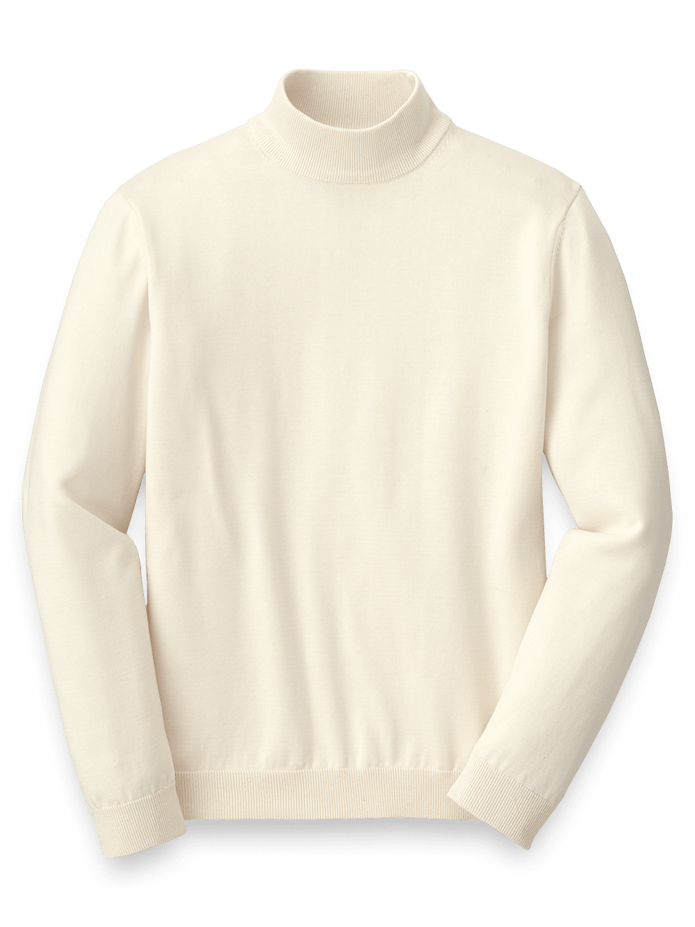 Product Image of Supima Cotton Mock Neck Sweater-Ivory