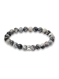 Semi Precious Bead Bracelet - Black Multi