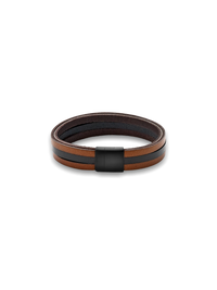 Leather Bracelet - Brown/black