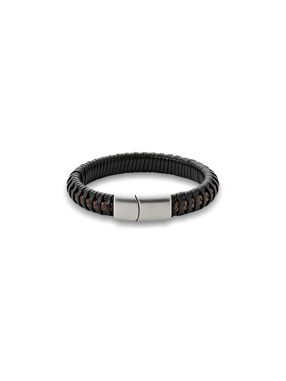 Product Image of Leather Bracelet-Black/Brown
