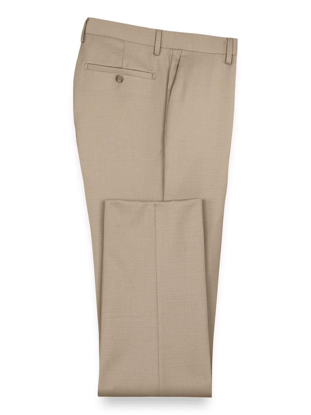 Product Image of Classic Fit Wool Gabardine Flat Front Pants-Tan