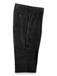 Corduroy Pleated Pants - Black