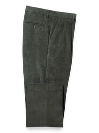 Corduroy Pleated Pants - Dark Sage