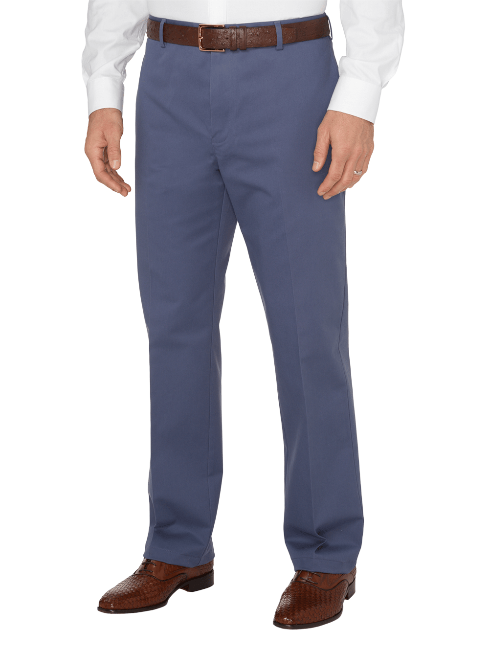 Product Image of Impeccable Flat Front Pant Non-iron Smart Stretch Waistband-Slate Blue