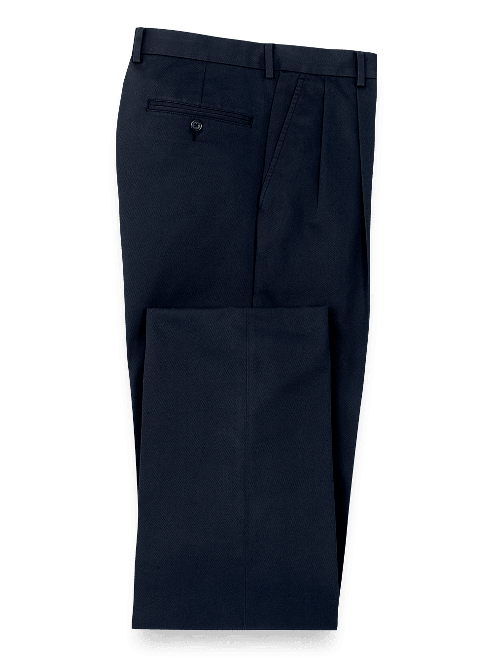 Product Image of Non Iron Chino Pleated Pants-Navy
