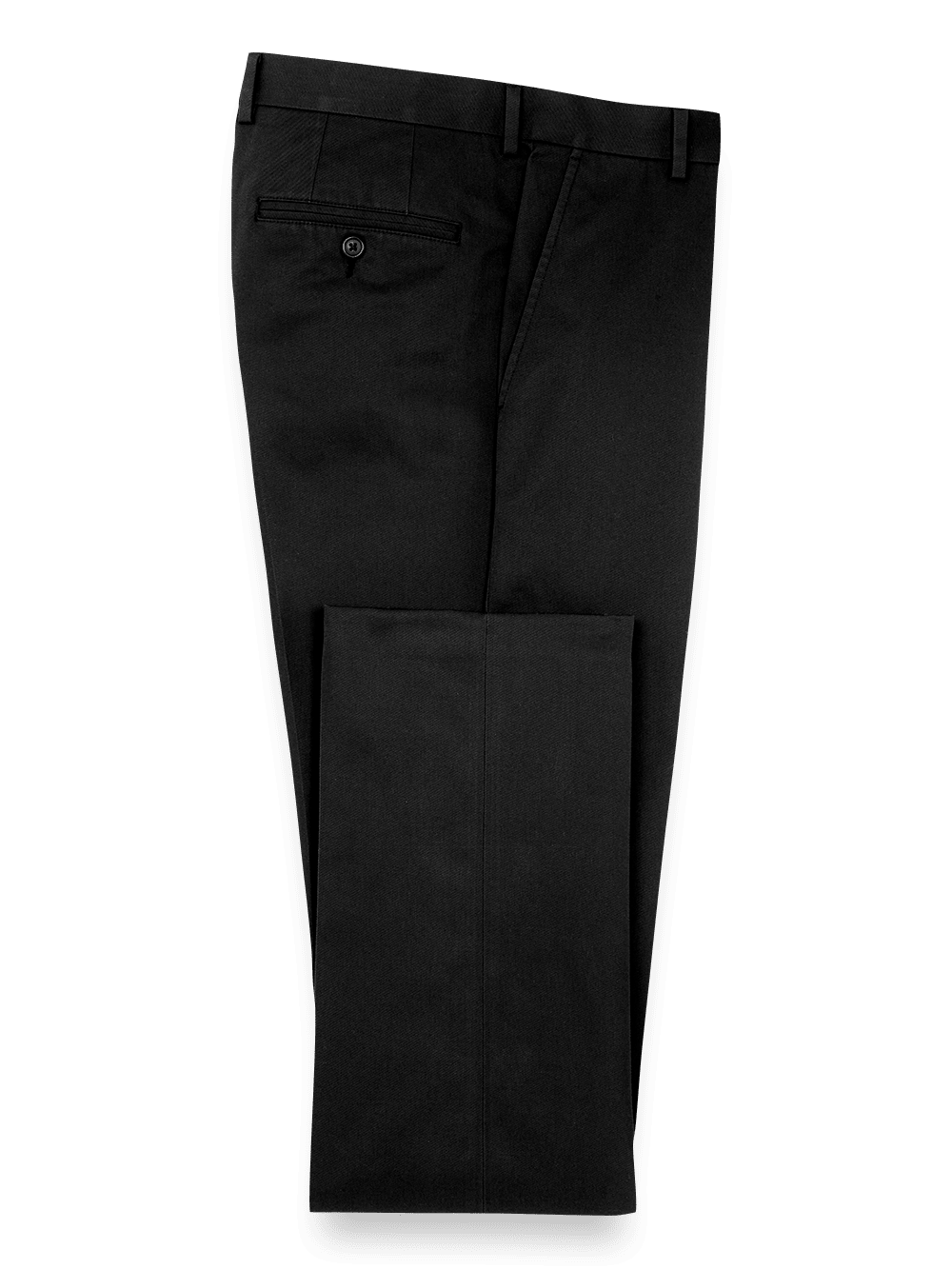 Product Image of Non Iron Chino Flat Front Pants-Black#model_flat front