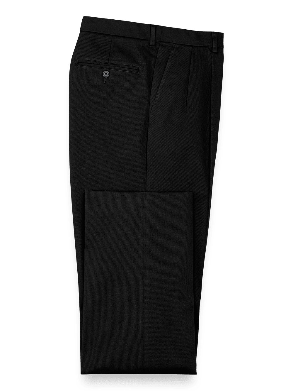 Product Image of Impeccable Cotton Chino Pleated Pants-Black