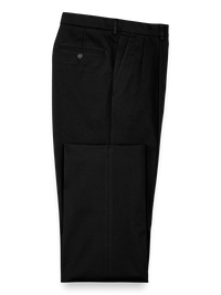 Impeccable Cotton Chino Pleated Pants - Black