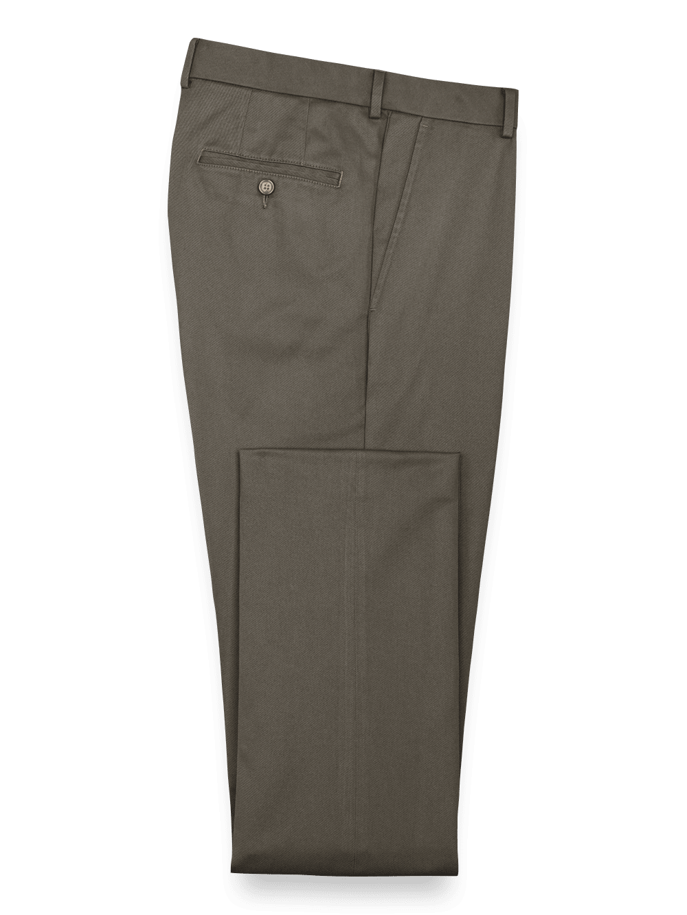 Product Image of Impeccable Cotton Chino Flat Front Pants-Slate Brown#model_flat front