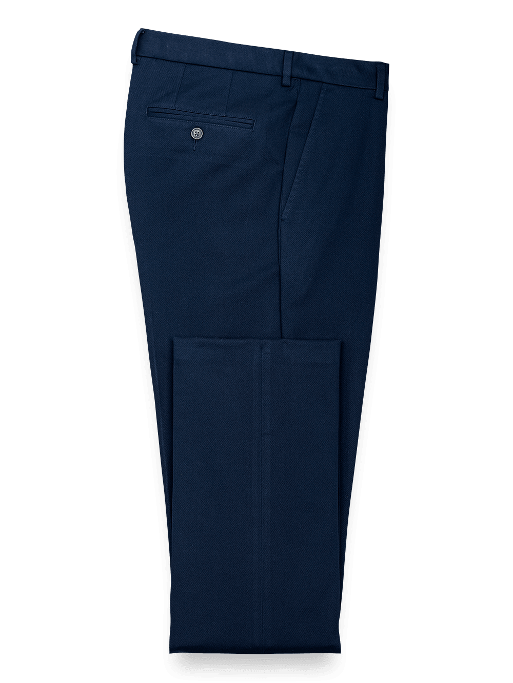 Product Image of Impeccable Cotton Chino Flat Front Pants-Navy#model_flat front