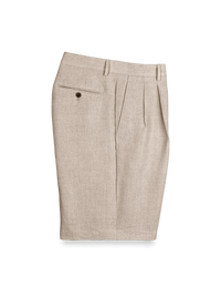 Linen Pleated Shorts - Natural