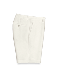 Linen Flat Front Shorts - Ivory