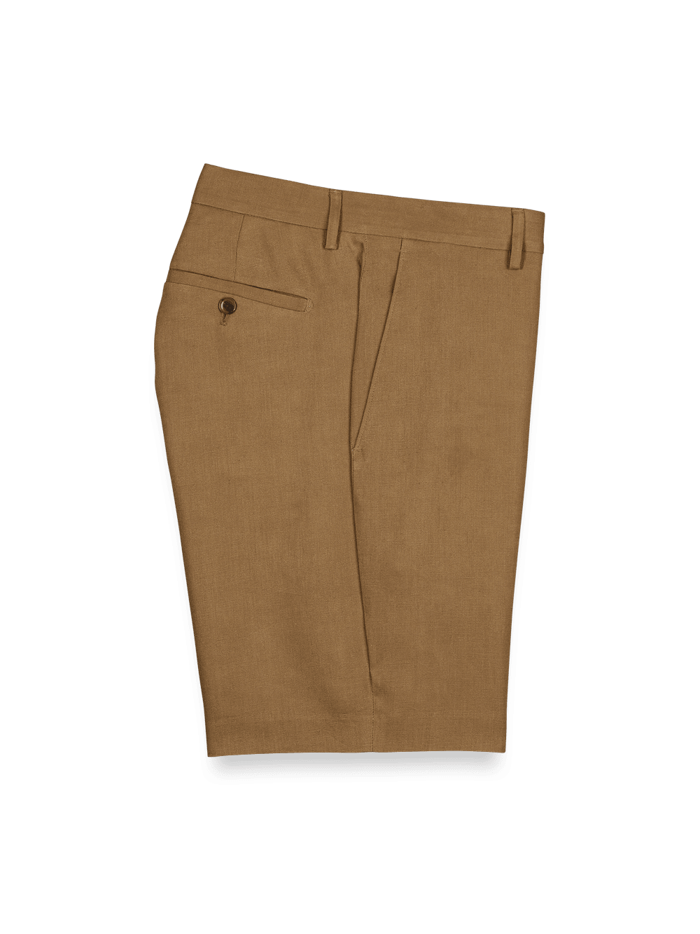 Product Image of Linen Flat Front Shorts-Copper#model_flat front
