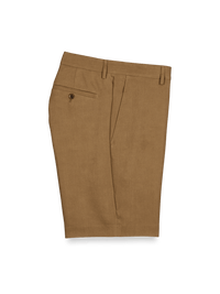 Linen Flat Front Shorts - Copper