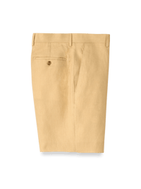 Linen Flat Front Shorts - Maze