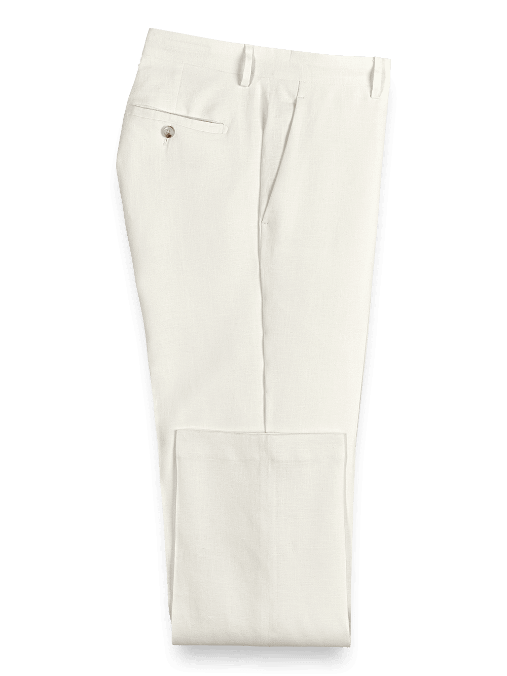 Product Image of Linen Flat Front Pants-Ivory#model_flat front