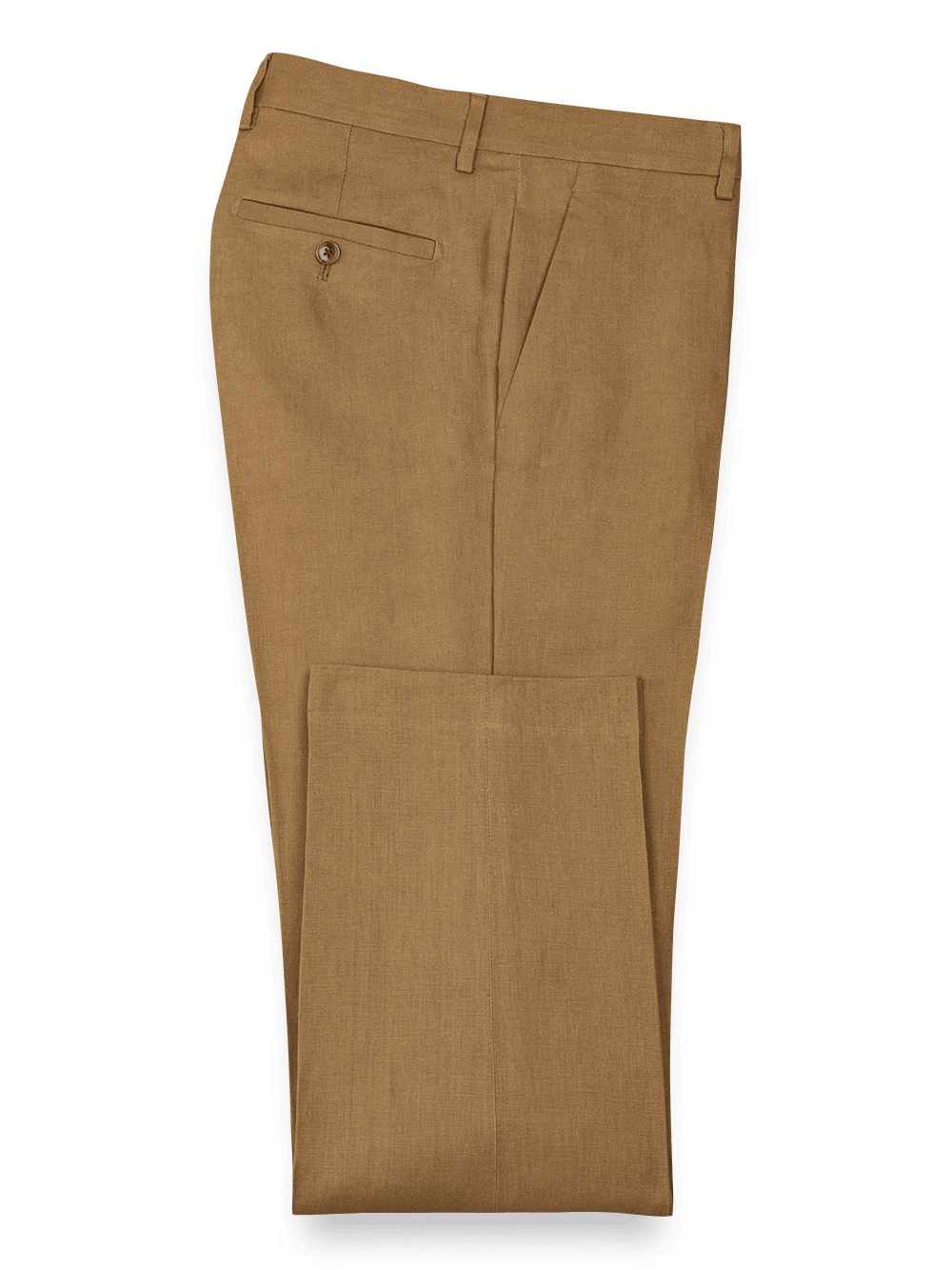 Product Image of Linen Flat Front Pants-Copper#model_flat front