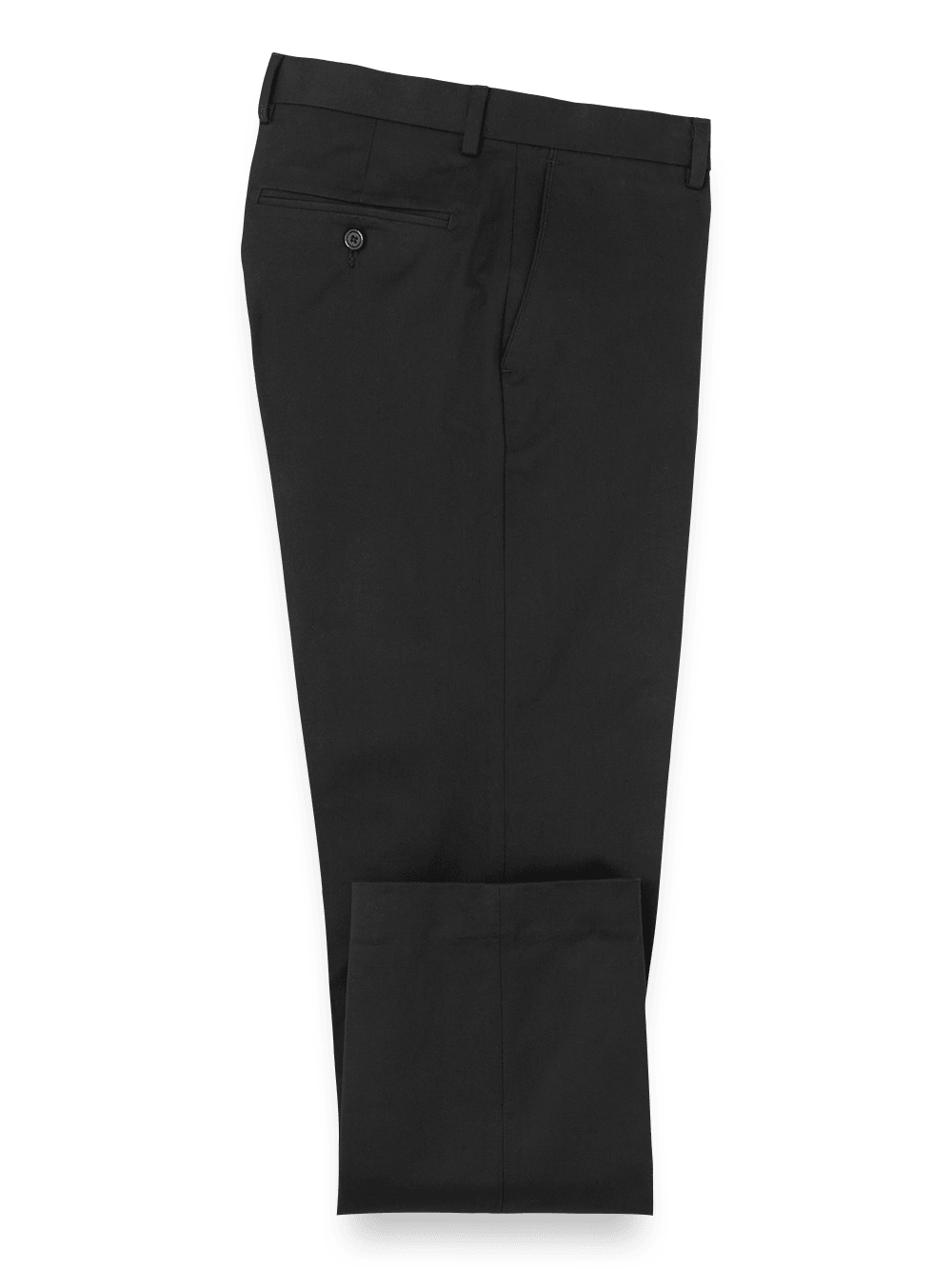 Product Image of Cotton Stretch Twill Pants-Black#model_flat front