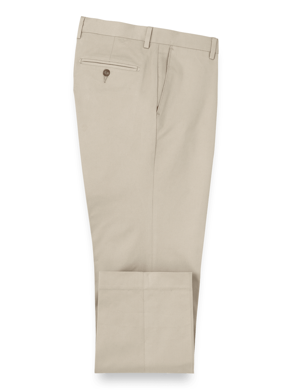 Product Image of Cotton Stretch Twill Pants-Khaki#model_flat front