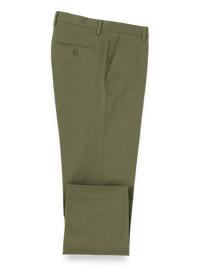 Cotton Stretch Twill Pants - Olive