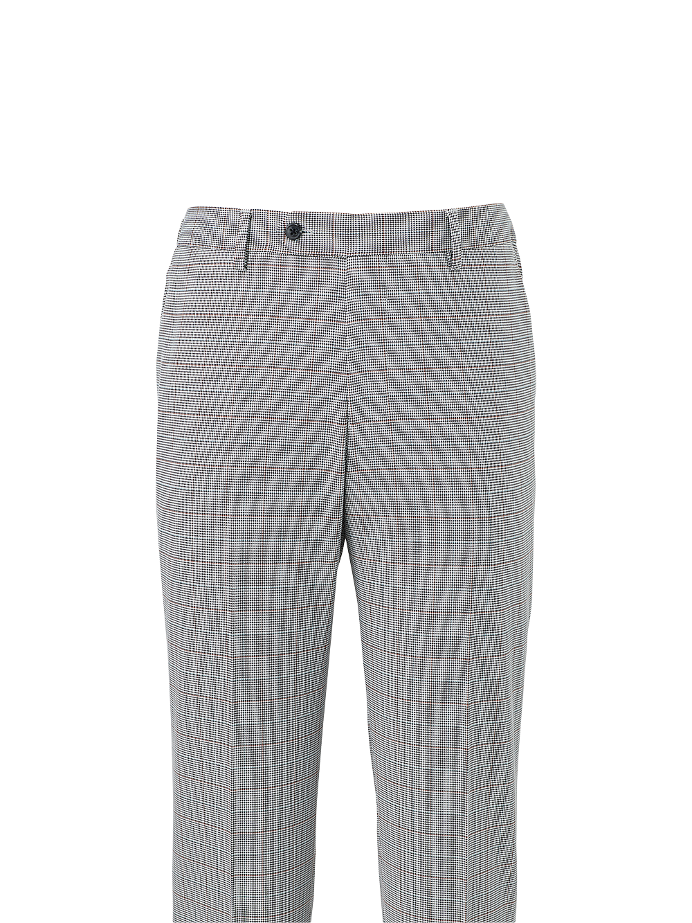 Alternate Image of Microfiber Houndstooth Flat Front Pants-1#model_flat front