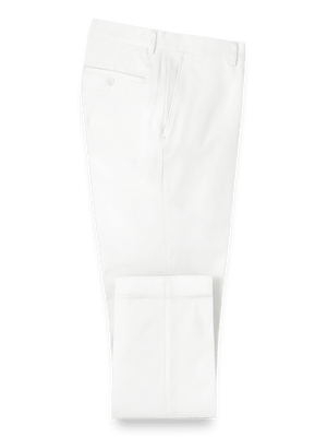 Cotton Stretch Twill Pants - White