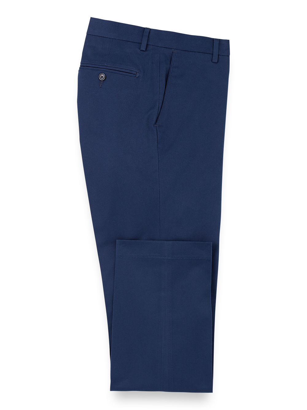 Product Image of Cotton Stretch Twill Flat Front Pants-Bright Navy#model_flat front