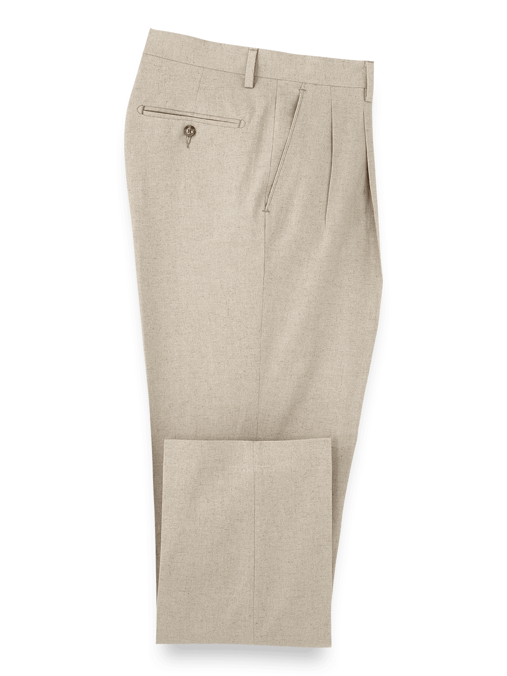 Product Image of Linen / Cotton Pants-Natural#model_pleated front