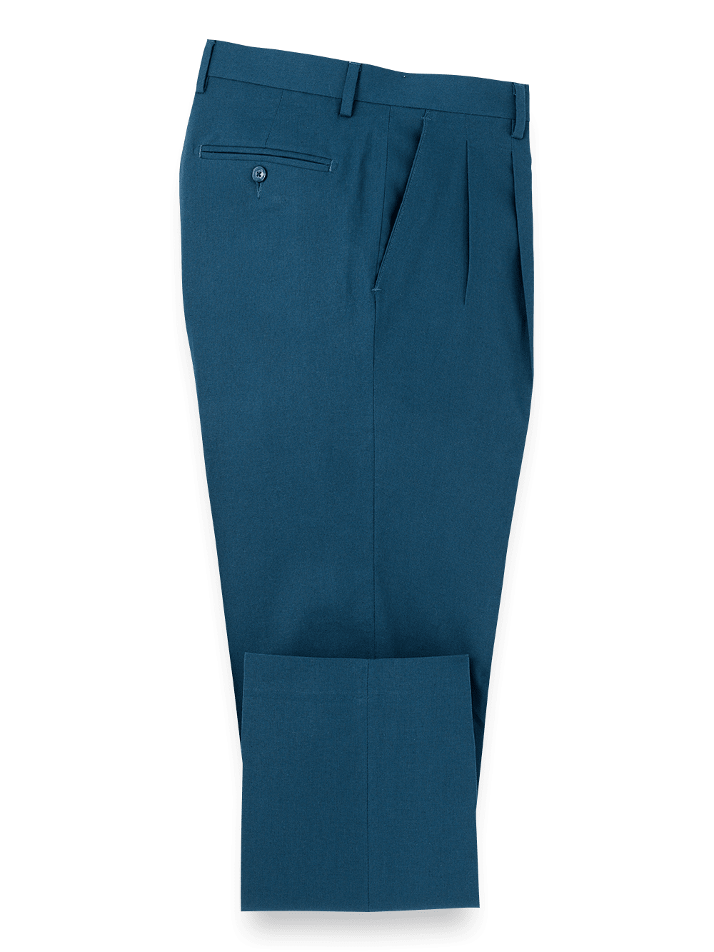 Product Image of Linen / Cotton Pants-Navy#model_pleated front