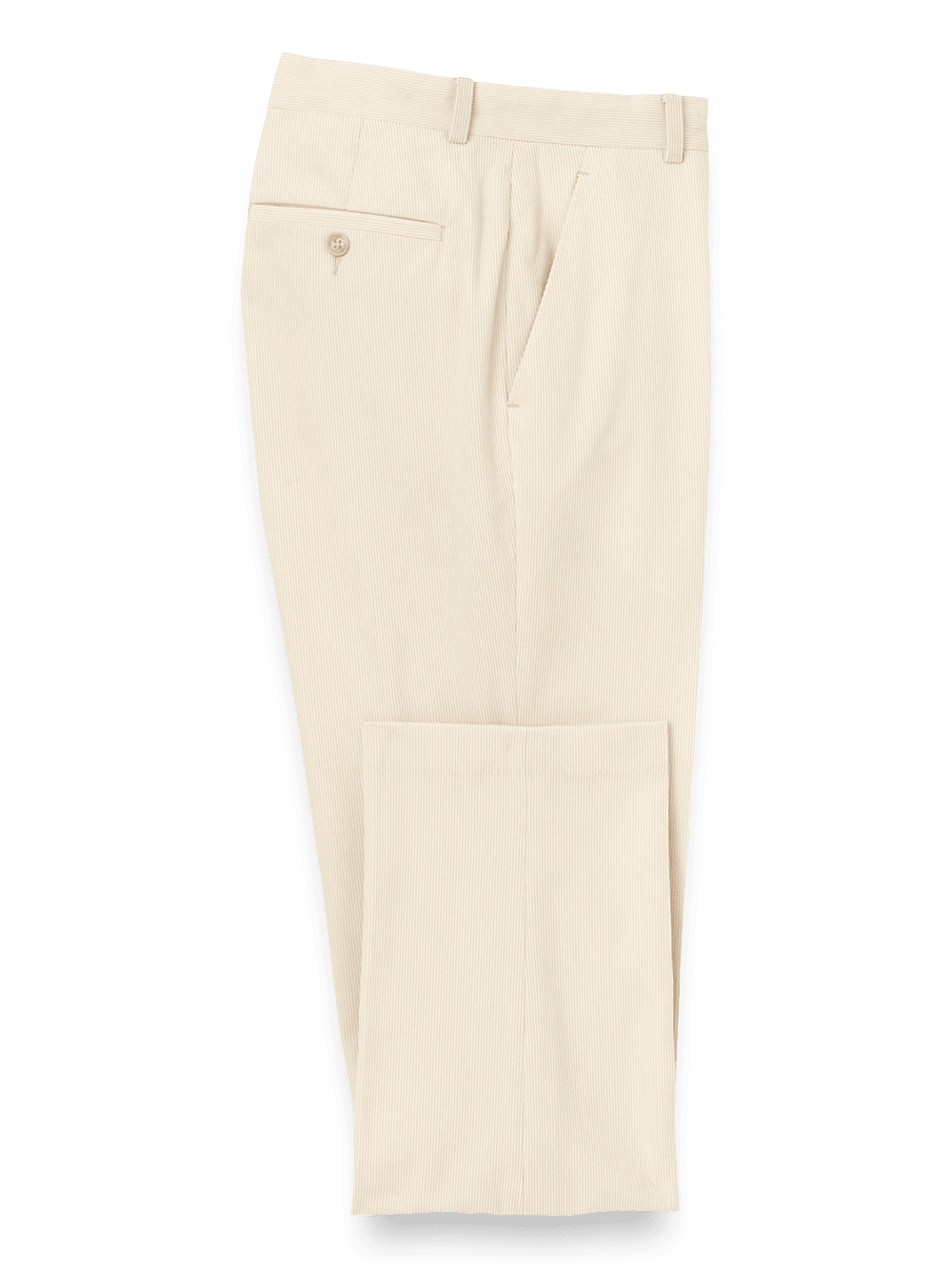 Product Image of Corduroy Flat Front Pants-Winter White#model_flat front