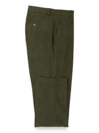 Corduroy Flat Front Pants - Sage