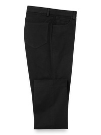 Cotton Stretch Twill Five Pocket Pants - Black