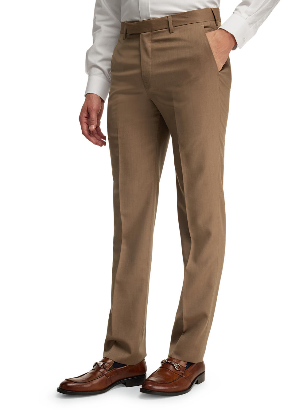 Alternate Image of Wool Gabardine Pants-3#model_flat front