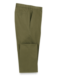 Non-Iron Cotton Stretch Twill Pant - Dark Olive