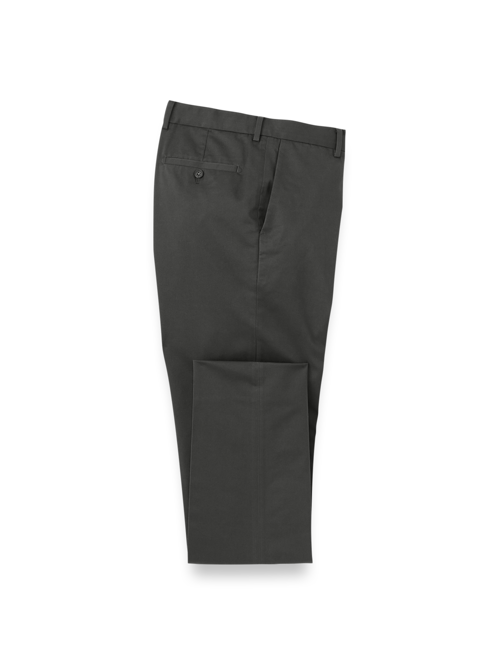 Product Image of Non-iron Cotton Stretch Twill Pant-Charcoal#model_flat front