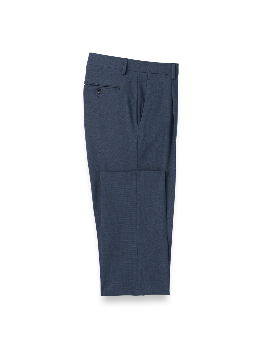 Product Image of Microfiber Check Single Pleat Pants-Navy