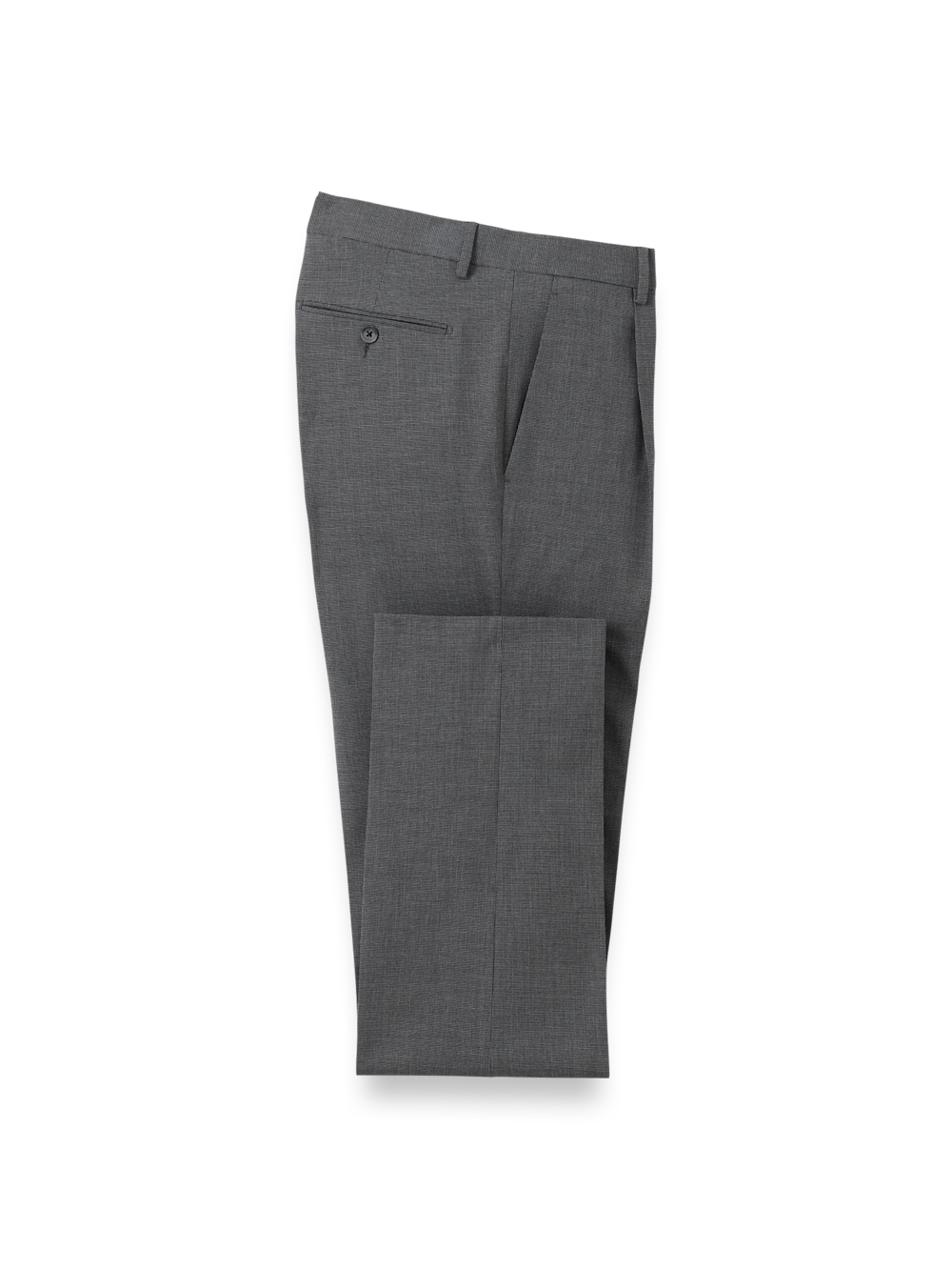 Product Image of Microfiber Check Single Pleat Pants-Black/Grey