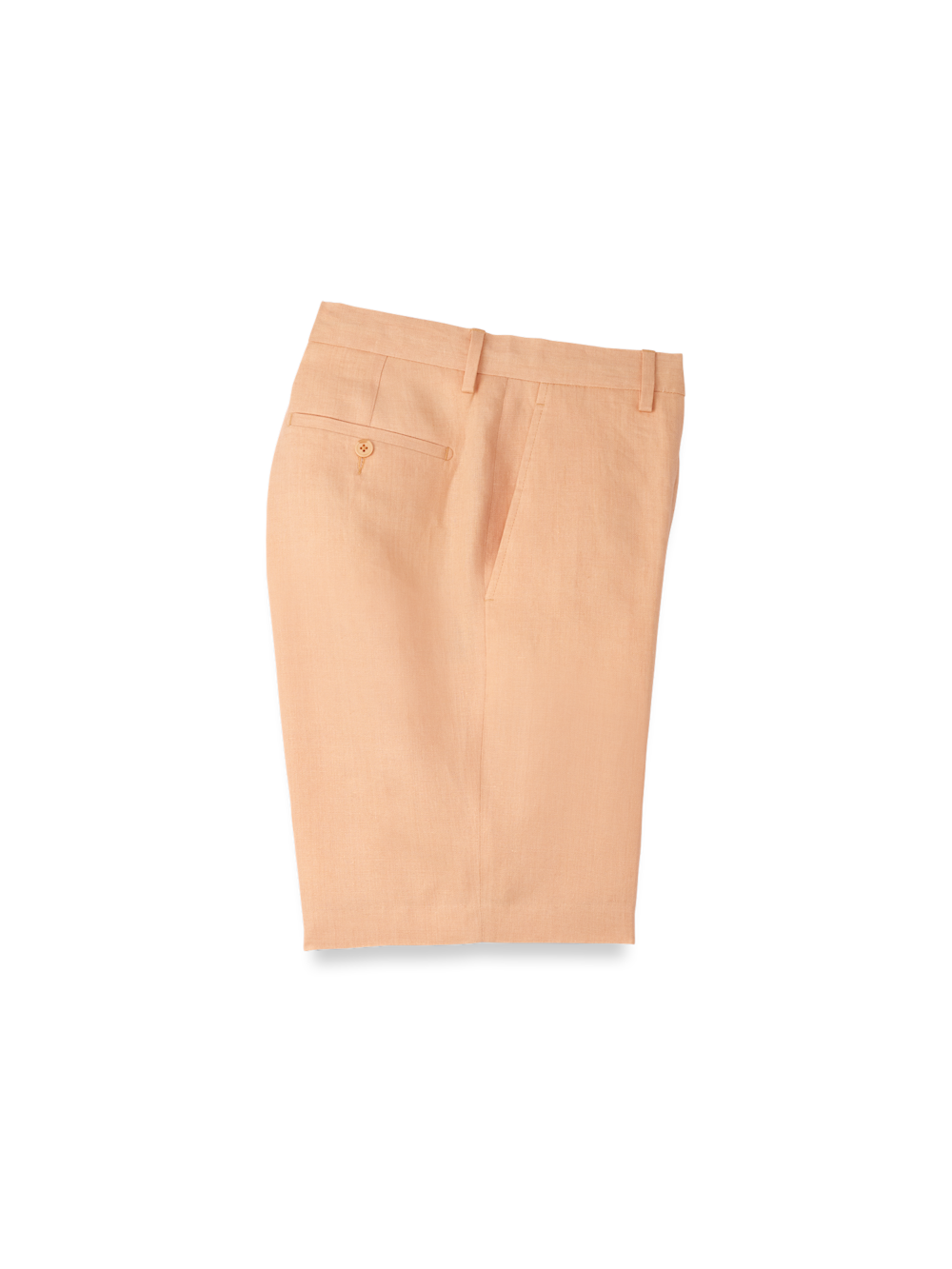 Product Image of Linen Chambray Twill Flat Front Shorts-Apricot