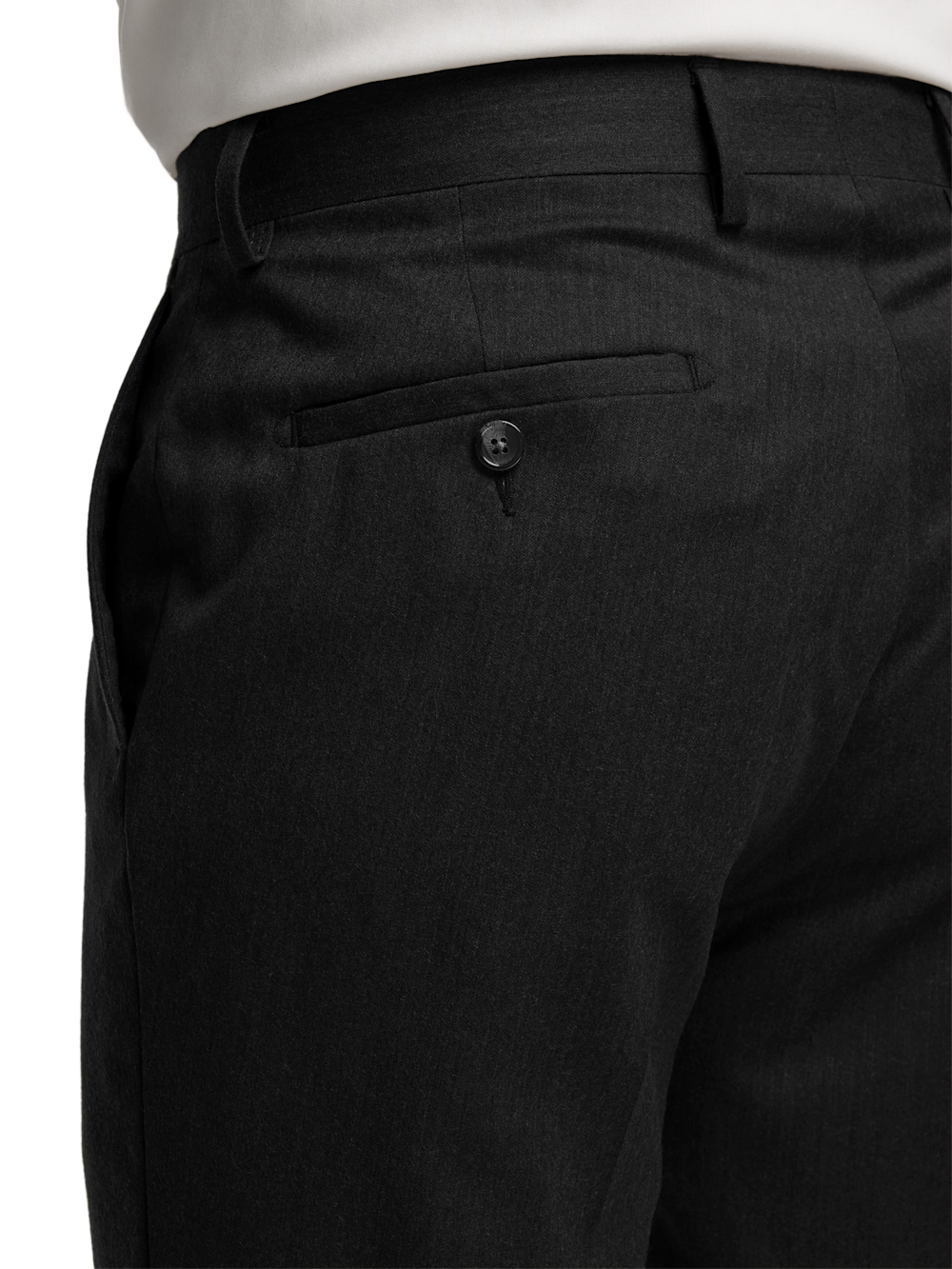 Alternate Image of Wool Flannel Solid Pants-5#model_flat front