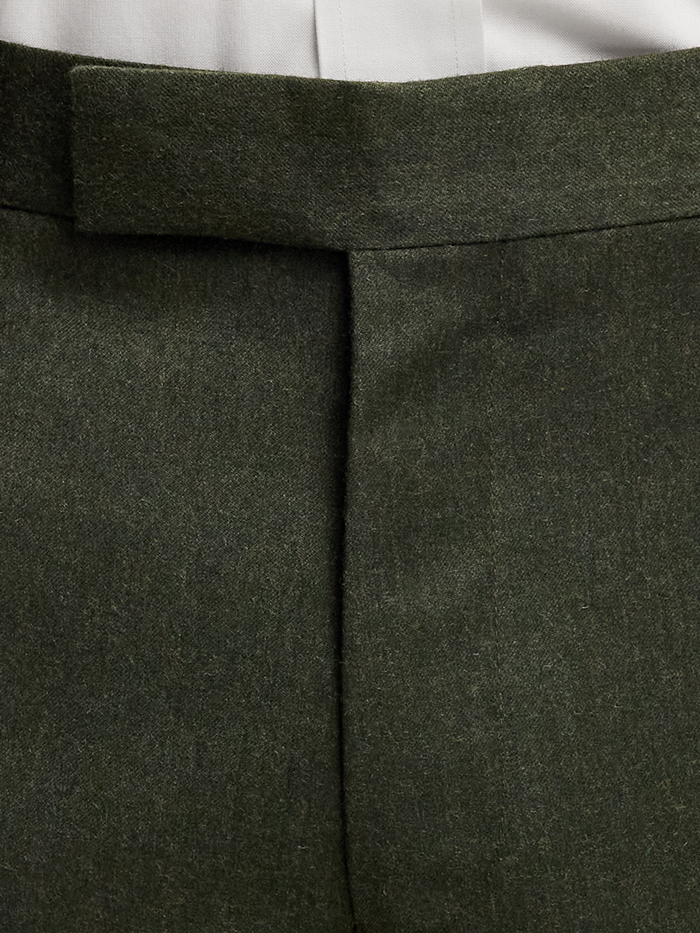 Alternate Image of Wool Flannel Solid Pants-4#model_flat front