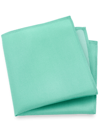 Solid Twill Silk Pocket Square - Mint