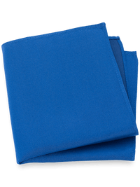 Solid Twill Silk Pocket Square - Blue