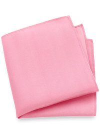 Solid Twill Silk Pocket Square - Pink