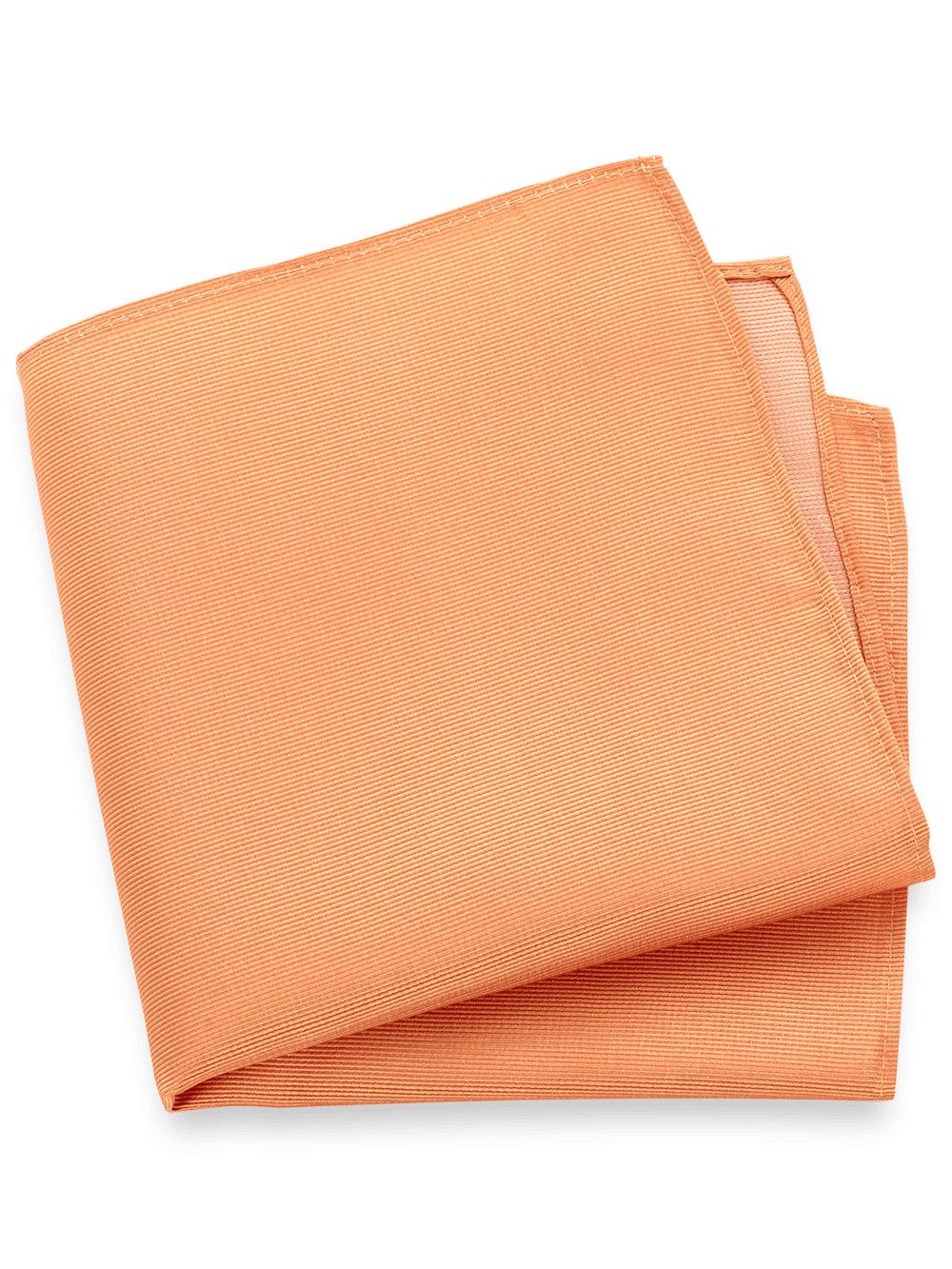 Product Image of Solid Twill Silk Pocket Square-Melon