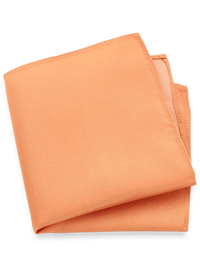 Solid Twill Silk Pocket Square - Melon