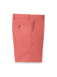 Cotton Stretch Twill Flat Front Shorts - Rose