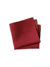 Solid Silk Pocket Square - Burgundy